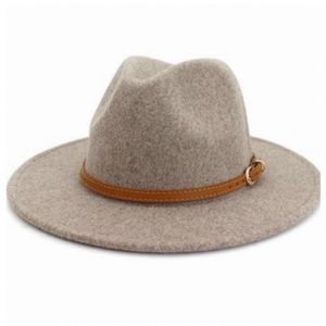 PANAMA HAT Oatmeal Beige Brown Removable Faux Leather Trim Festival